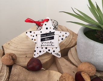 Annonce Grossesse Grands Parents Noël Boule De Noël Bébé Etsy