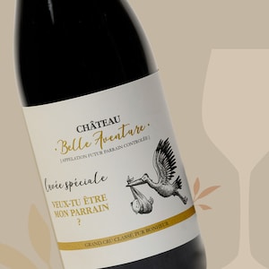 Request for sponsor - Sponsor wine bottle label - pregnancy announcement - Label, stickers, sticker
