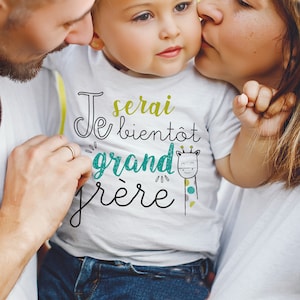 Pregnancy announcement Big brother - Big sister - t-shirt - I will soon be a big brother - I will soon be a big sister