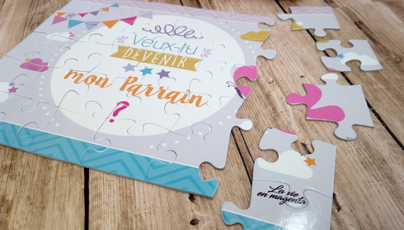 Puzzle demande marraine - parrain - Etsy France