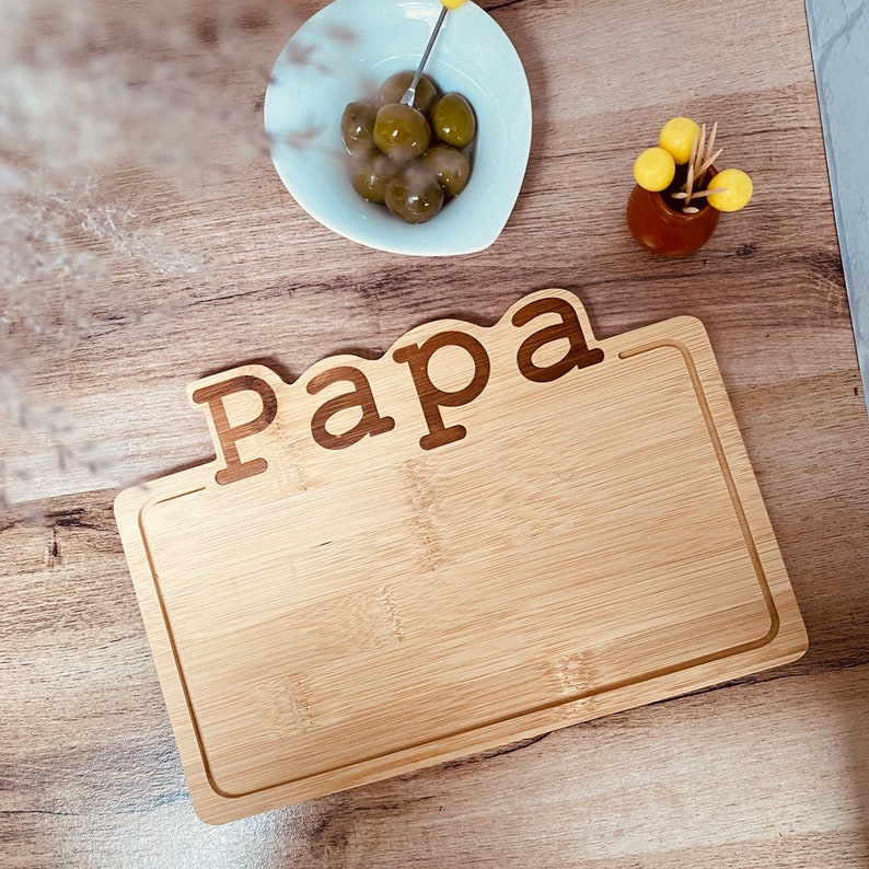 Dad aperitif board Father's Day gift idea grandfather cutting board image 6