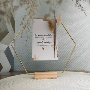 annonce grossesse grands-parents -  Des parents formidables, grands-parents exceptionnels - annonce grossesse - cadre fleurs sechées lagurus
