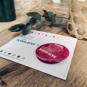 Demande marraine - Annonce grossesse , Parrain, tonton, grand frère, grande soeur,…  carte avec badge - pin's épingle