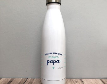 Papa - bouteille isotherme - idée cadeau pour papa - fête des pères - gourde - cadeau utile zéro déchet