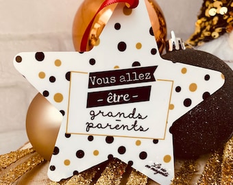 Etoile Noël - annonce grossesse grands-parents