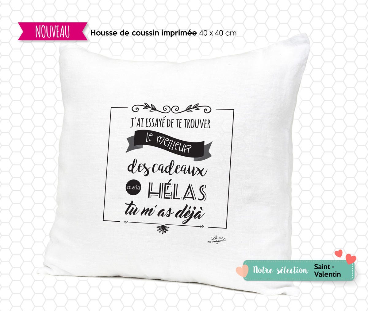 Housse de Coussin - Le Meilleur Des Cadeaux