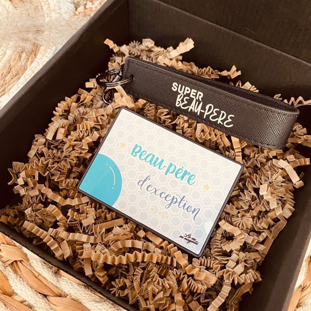 Gift Box Card Holder Handsome Dad Key Ring Christmas or Etsy