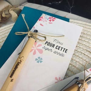 Gravierter Stift „Danke für dieses tolle Jahr“ – Geschenk zum Schuljahresende für Lehrer – Nützlicher und origineller Bic – Kleines Geschenk für ATSEM-Kindermädchen
