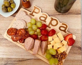 Planche apéro papa - idée cadeau fête des pères - grand-père - planche à découper