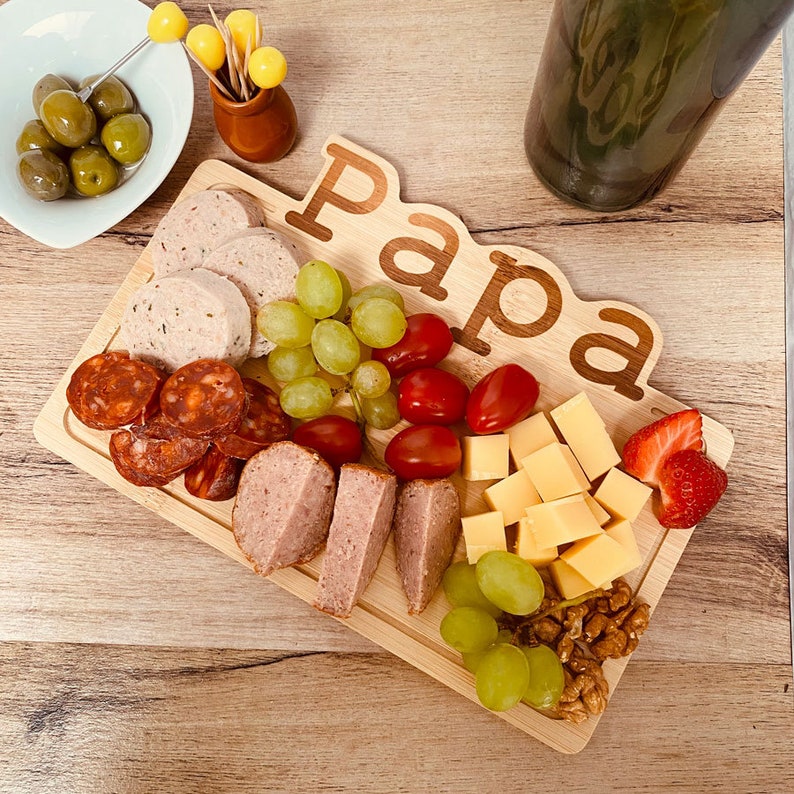 Dad aperitif board Father's Day gift idea grandfather cutting board image 1