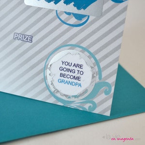 Grandpa Pregnancy Announcement Scratch-Off Card – Lottery Ticket Style Reveal – You're Going to Be a Grandpa!