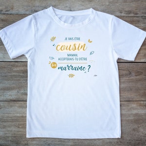 Annonce grossesse Cousin cousine t-shirt je serai bientôt cousin je serai bientôt cousine Cousin - Marraine