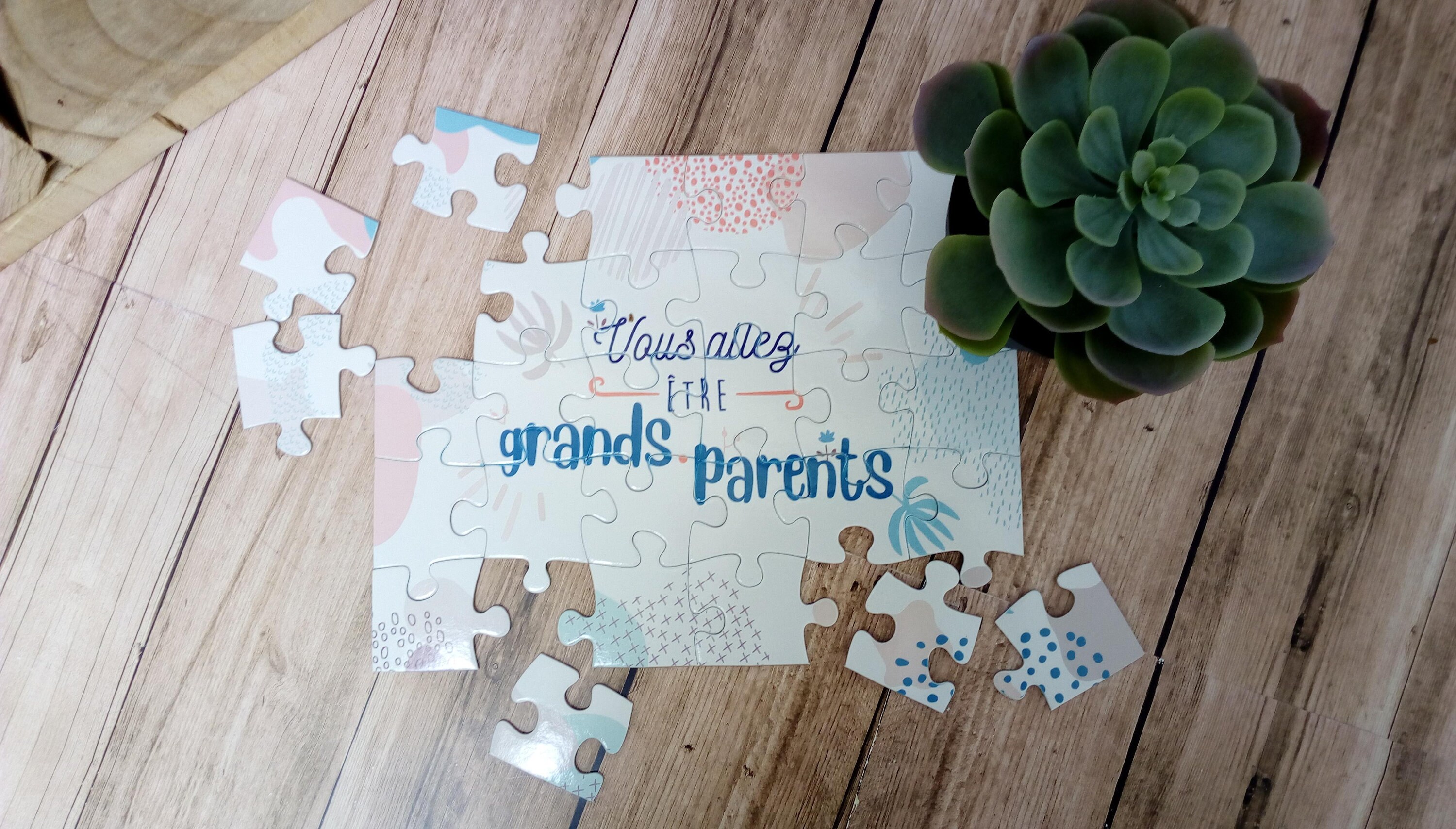 Cadeau Pour Annoncer Grossesse Grand Parents Puzzle annonce grossesse grand parents | Etsy