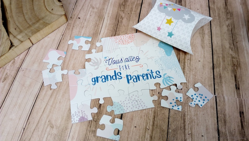 Puzzle annonce grossesse grand parents | Etsy