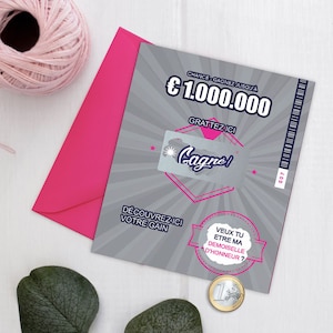 Annonce mariage - demande demoiselle d'honneur - carte à gratter