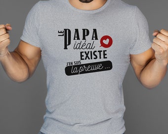 T-shirt papa - fête des pères - papa barbu - papa poule - papa idéal - papa pompier - idée cadeau homme