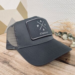 Casquette Papa d'amour - casquette américaine - Panneaux arrières en maille - Réglable à l'Arrière - Patch Amovible - annonce de grossesse