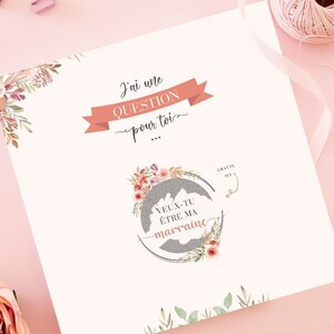 Demande marraine - Carte à gratter annonce grossesse bébé - annonce de naissance futur bébé - Noël