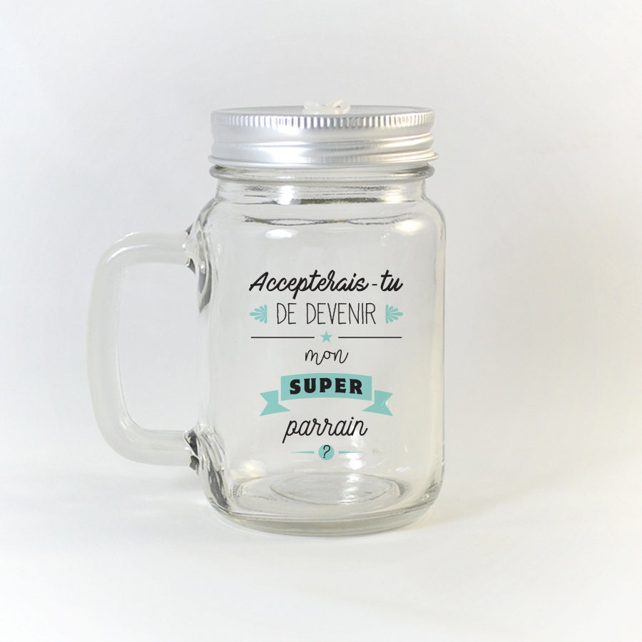 Mug Mason Demande de Marraine - Parrain Annonce Grossesse