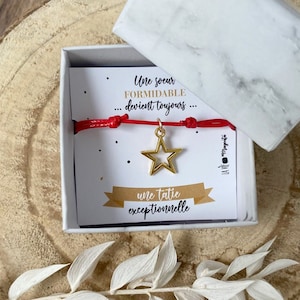 Bracelet annonce grossesse tatie, tante, taty dans sa boite cadeau, une idée originale