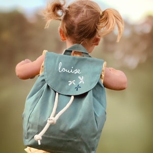 Sac à dos maternelle enfant personnalisé avec prénom coton bio mini sac à dos couleur crèche sport personnalisable image 10