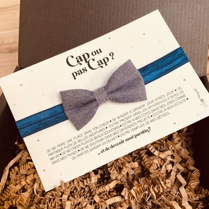 Coffret cadeau - Cap ou pas Cap - demande parrain - pregnancy announcement - demande parrain - noeud papillon