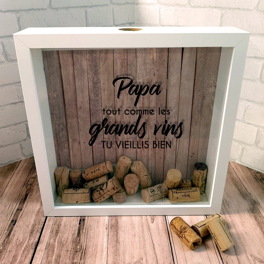 Caisse de vin en bois à personnalisée, cadeau papa - Print Your Love
