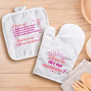 Ask for a godmother - Kitchen kit - kitchen glove and potholder - dare or not dare to be my godmother