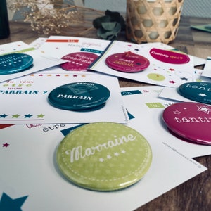 Grootouders - Set van 10 kaarten met zwangerschapsaankondigingsbadges - set van 10 kaarten, verschillende modellen - peetvader - peettante - tante...