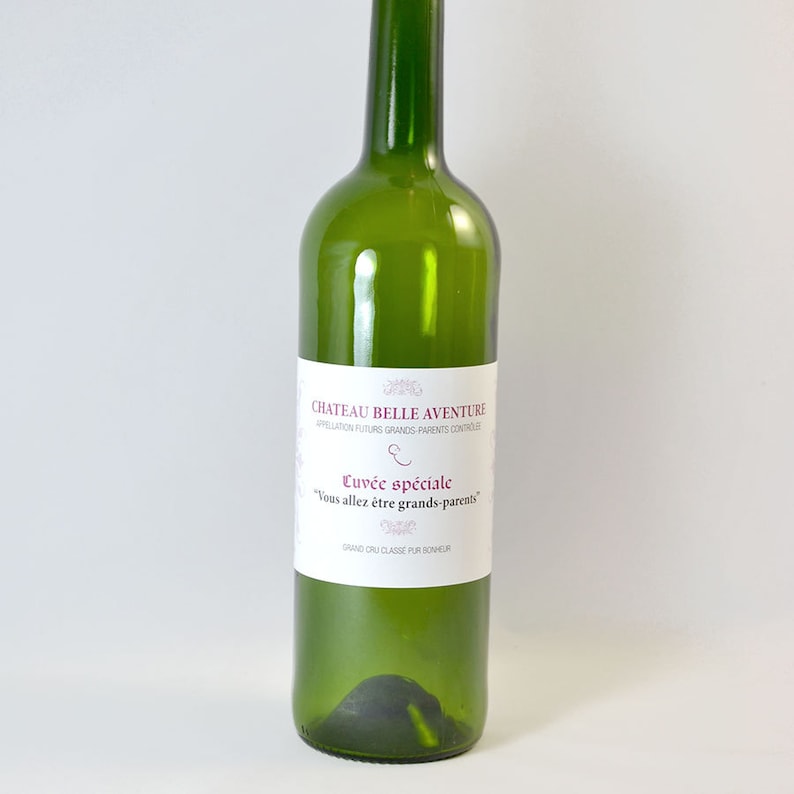 Etiquette bouteille Grands parents Vous allez être Etsy France