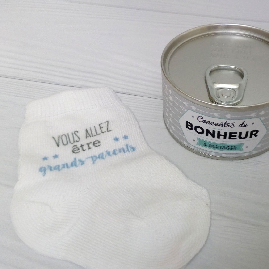 Annonce grandsparents grossesse Boite de conserve avec Etsy