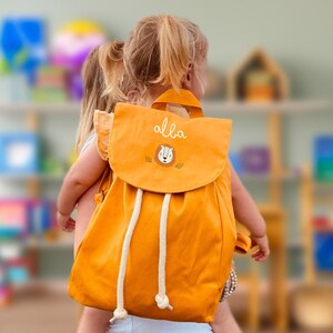 Sac à dos maternelle - enfant - personnalisé avec prénom - coton bio - mini sac à dos couleur - crèche - sport - personnalisable