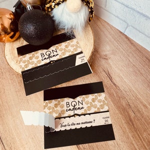 Bon cadeau noir demande marraine
