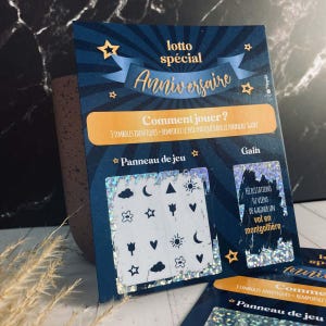 Loterie Anniversaire À Personnaliser - carte à gratter