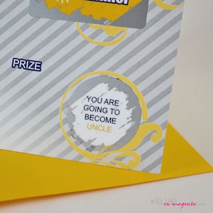 Uncle Pregnancy Announcement Scratch-Off Card – Lottery Ticket Style – You're Going to Be an Uncle!