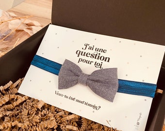 Coffret cadeau noeud papillon témoin - Veux tu être mon témoin?