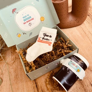 Verzoek om meter - peetvader - Echoboxset - Zwangerschapsaankondiging van grootouder - Het gezin groeit - zwangerschapsarmband