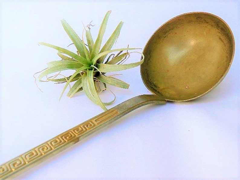 Vintage Greek Grecian Style Brass Ladle Utensil Ornate Gold Etsy