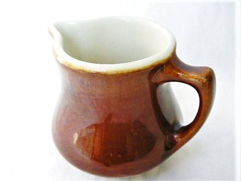 Hall Classic Stock Brown Small Creamer Pitcher Hall Pottery Etsy