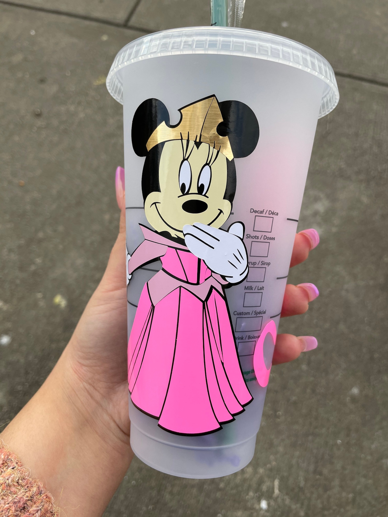 Minnie Mouse Custom Starbucks Cupminnie Mousedisney Etsy
