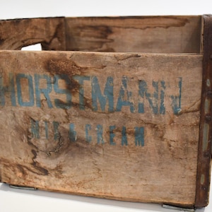 Vintage Horstmann Mix and Cream Dairy Wooden Crate - New York Dairy Collectible