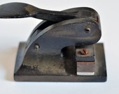 Antique Notary Seal, Letter Embosser, Victorian Era, Cast Iron, Knockenhair Lodge