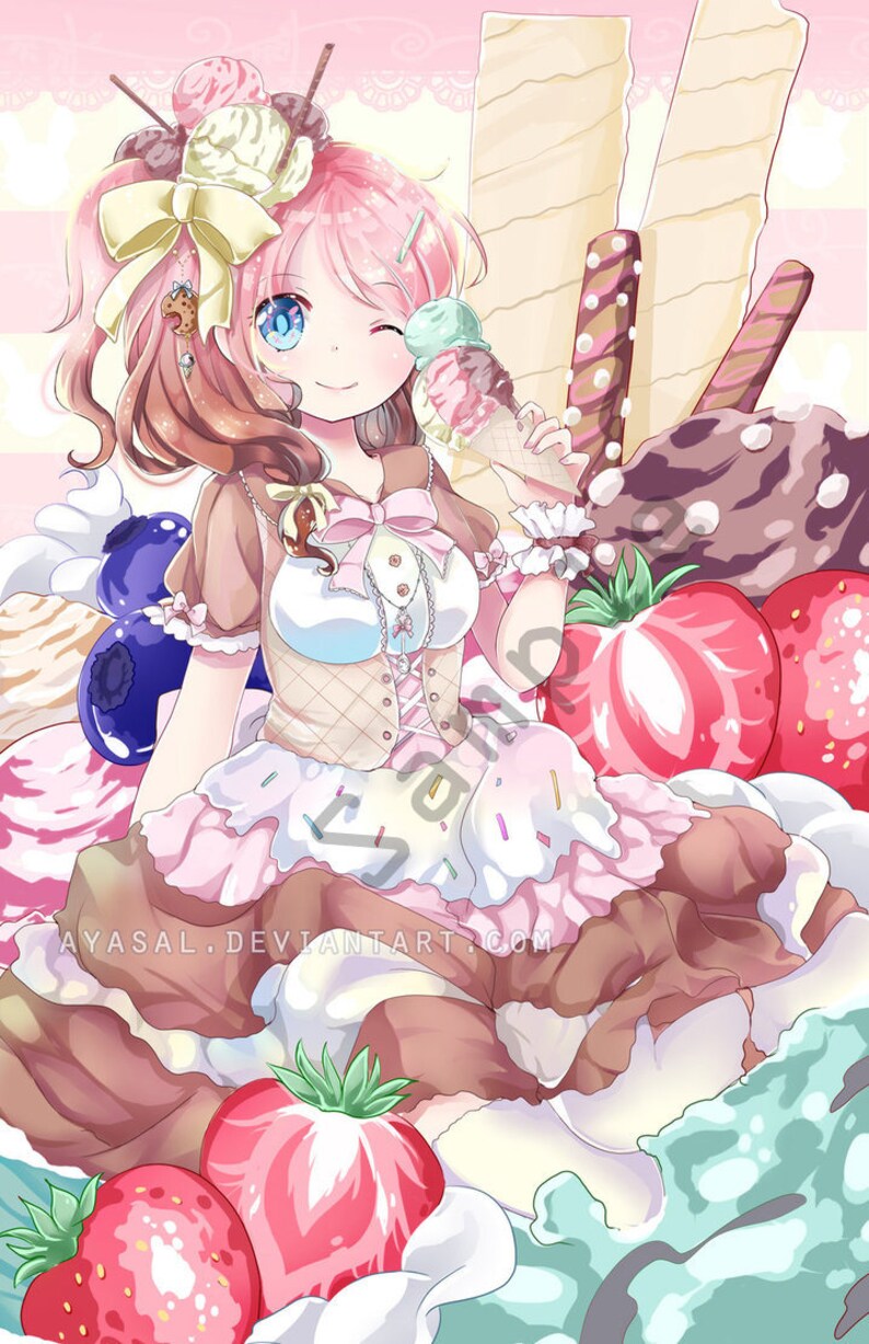 Neapolitan Ice Cream 1x Art Print Etsy