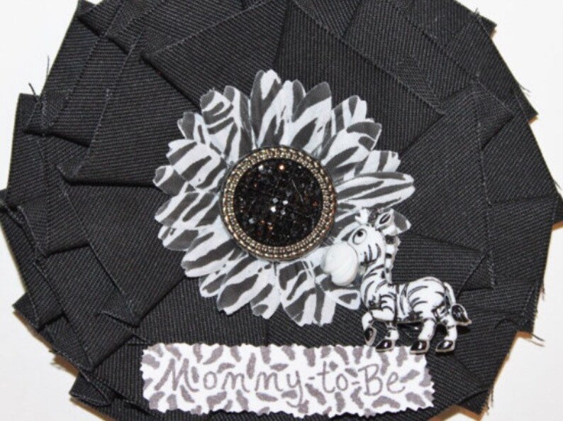 Zebra Mommy to Be Corsage