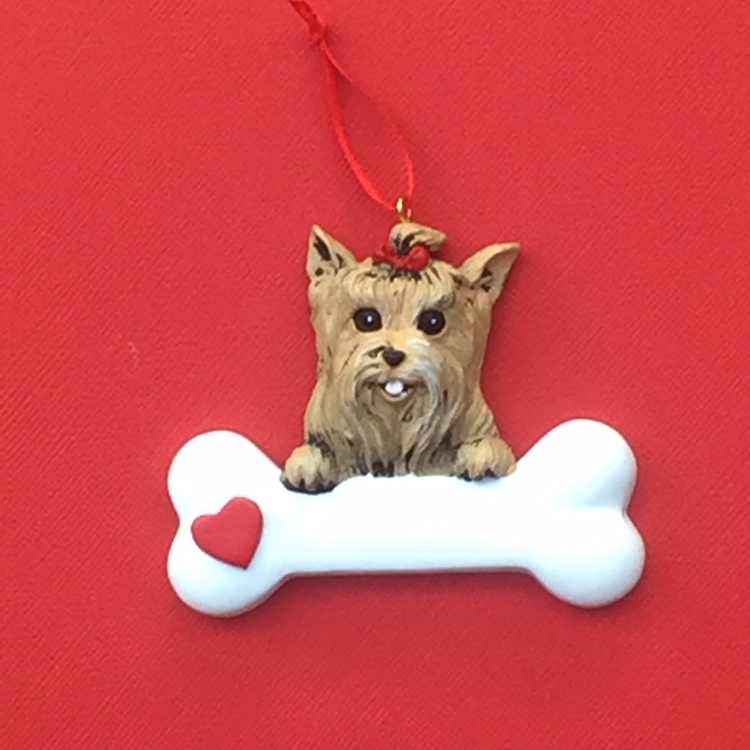 Personalized Yorkshire Terrier Dog Ornament Personalized Dog Etsy