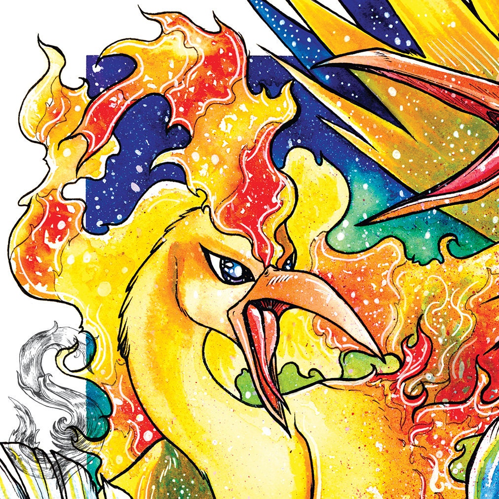 The legendary birds: Articuno, Moltres and Zapdos by LookDem on DeviantArt