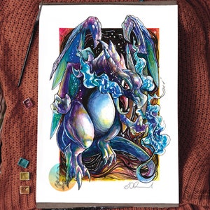 Blue Fire Print - A3/A4/A5 sizes