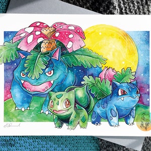 Impression famille herbe - formats A3/A4/A5