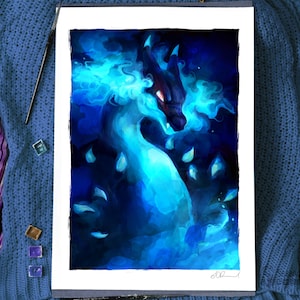 Blue Flame Print - A3/A4/A5 sizes