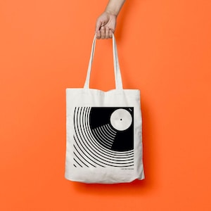 Natural Cotton Tote Bag. Present For Music Lover.